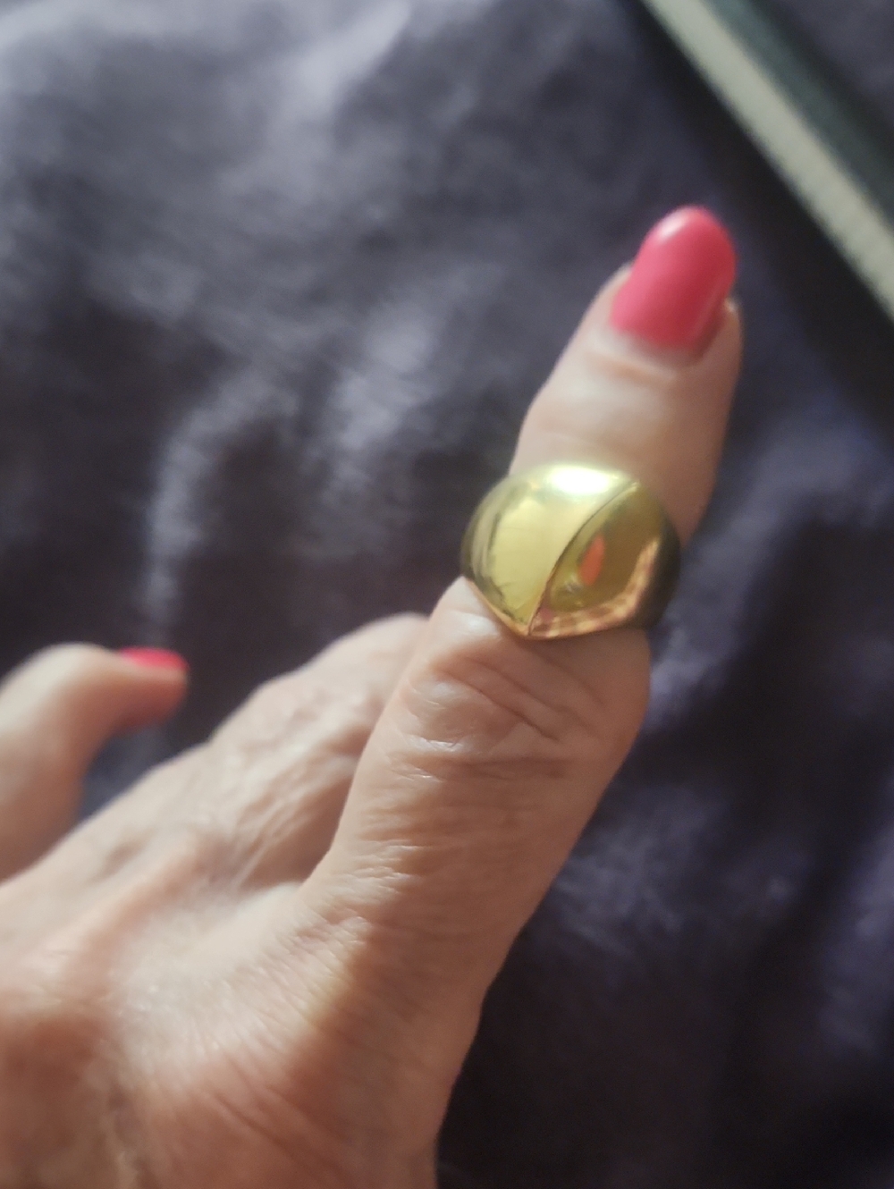 Bold 14kt Gold Dome Statement Ring - Gold